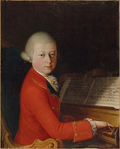 Mozart aged 14 in January 1770 (sourced Wikipedia)
